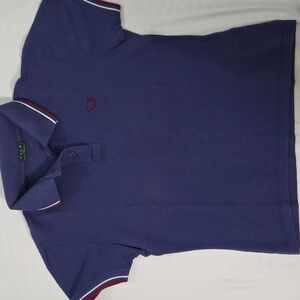 FRED PERRY, Blue Polo Shirt with Green Tag